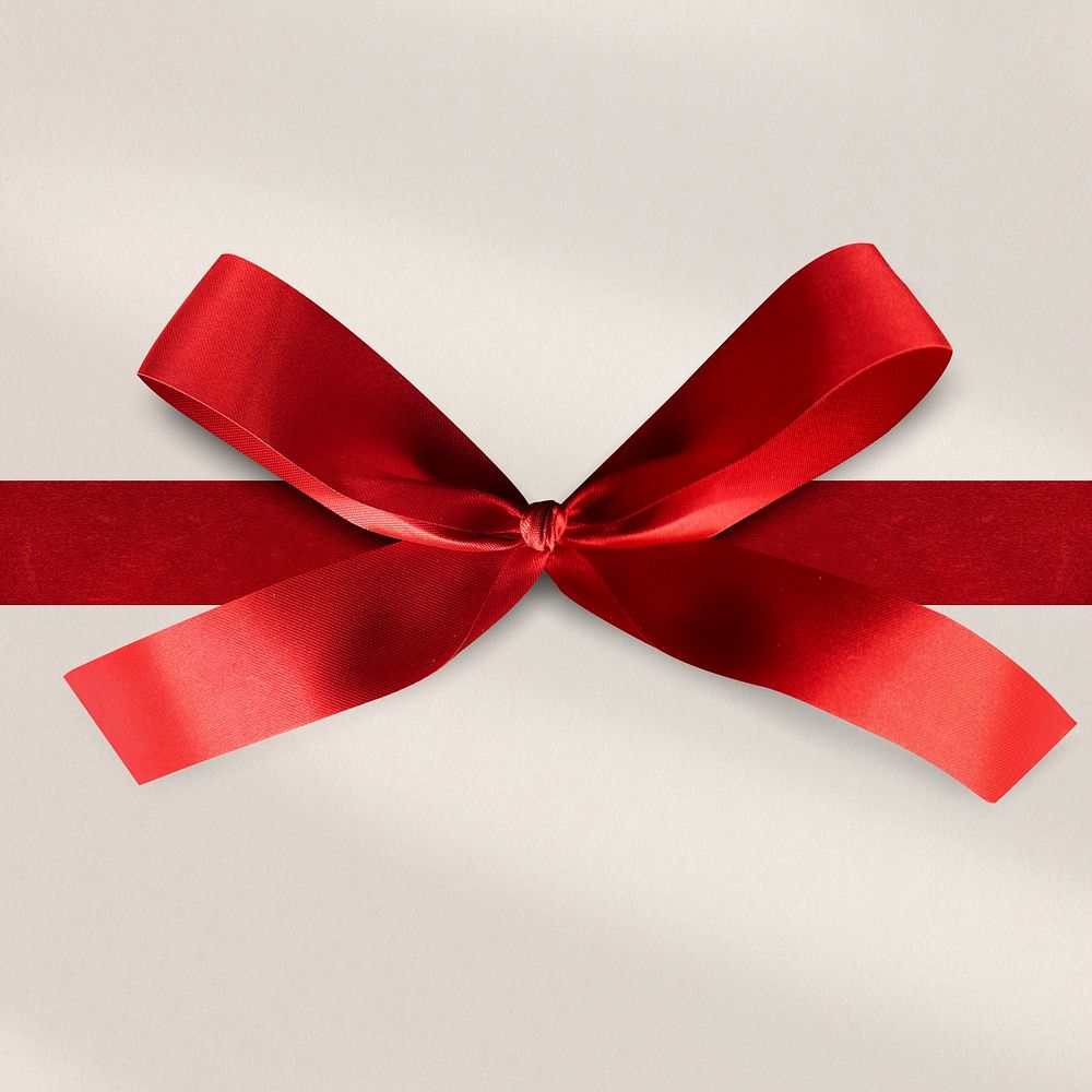 Christmas red ribbon background, celebration image