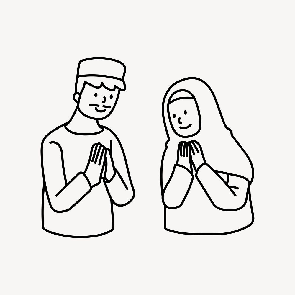 Muslims greeting doodle