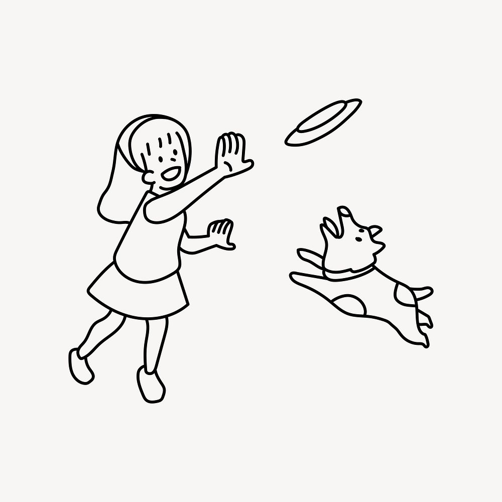 Young girl playing with puppy doodle