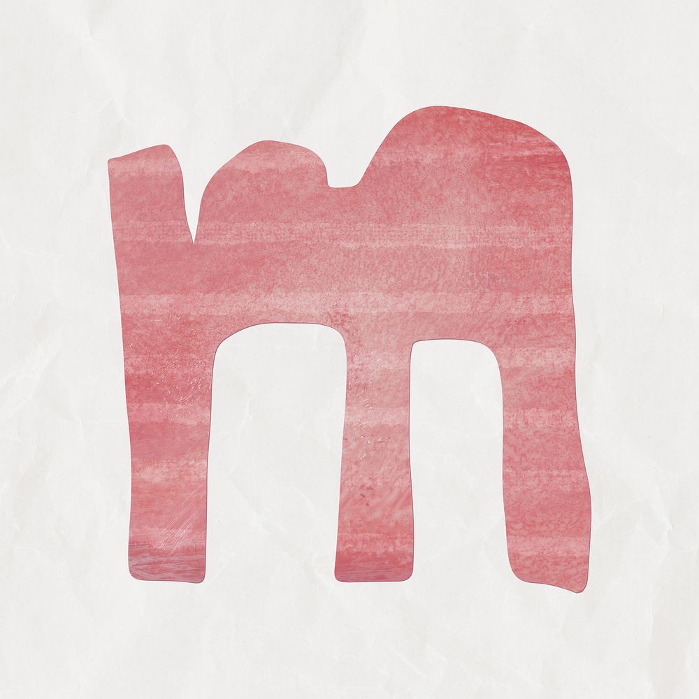 m  letter, paper English alphabet
