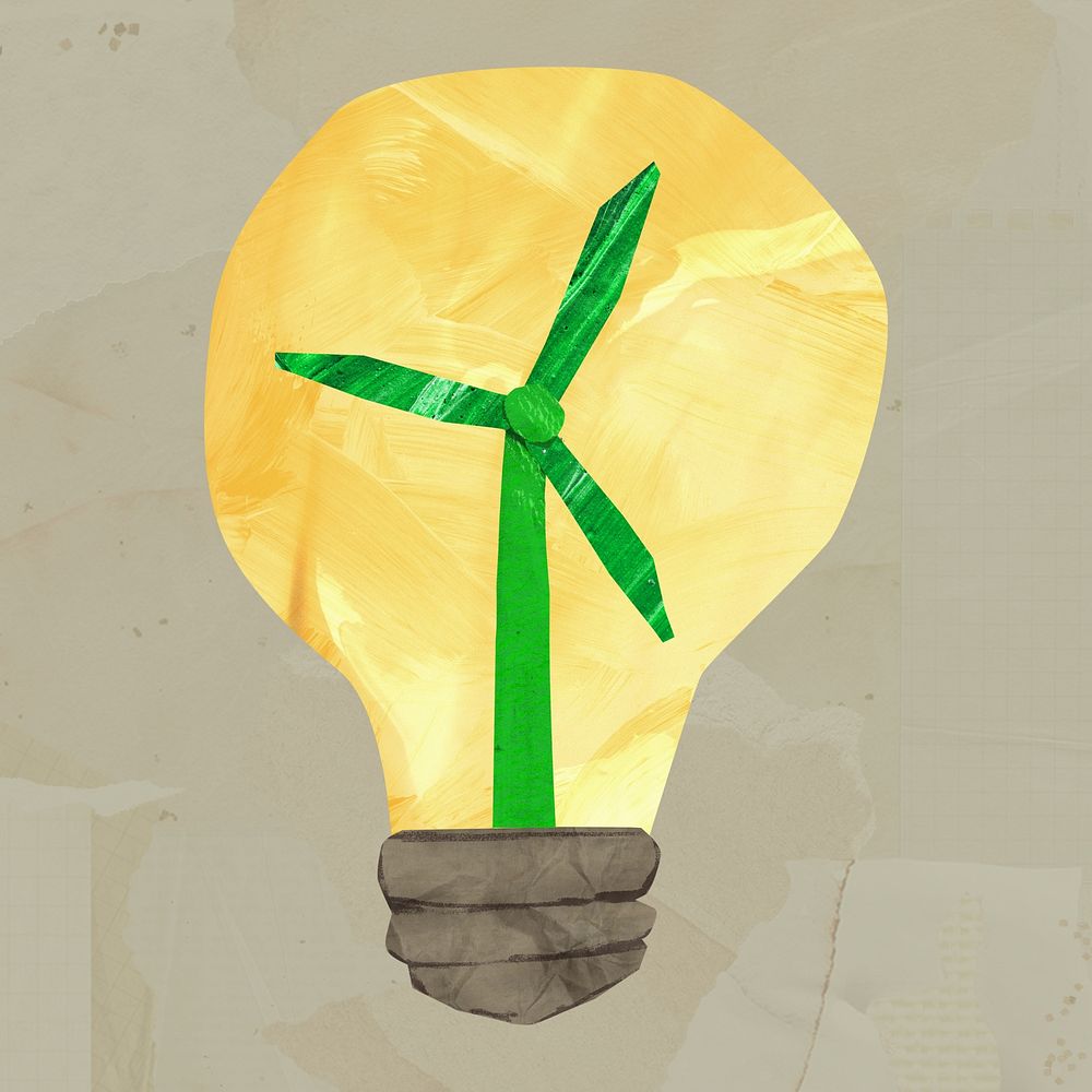Wind turbine bulb, environment paper craft