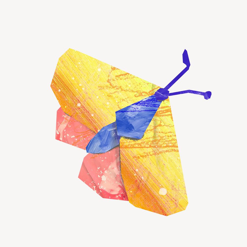 Yellow butterfly, animal paper craft