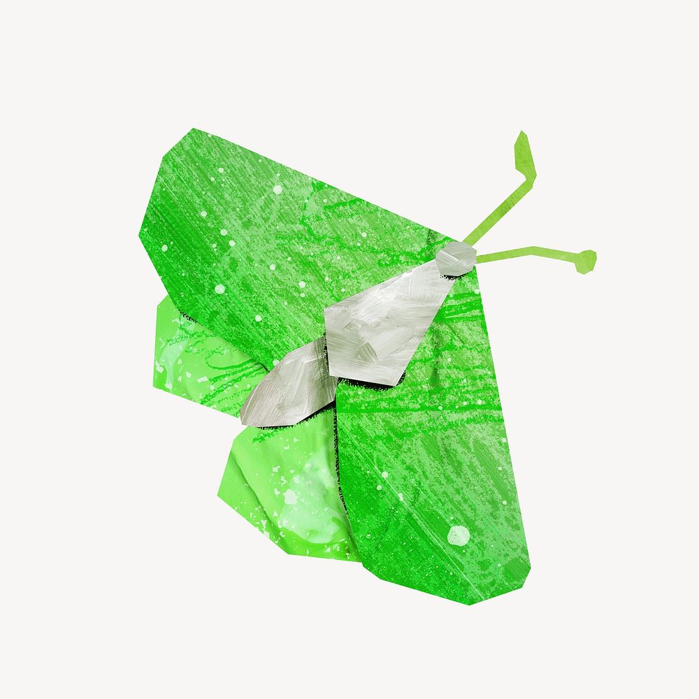 Green butterfly, animal paper craft