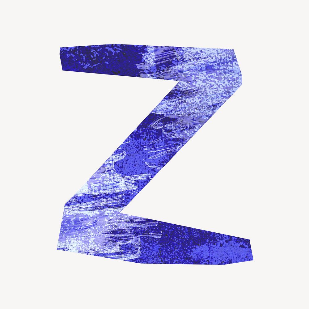 Z letter, paper English alphabet