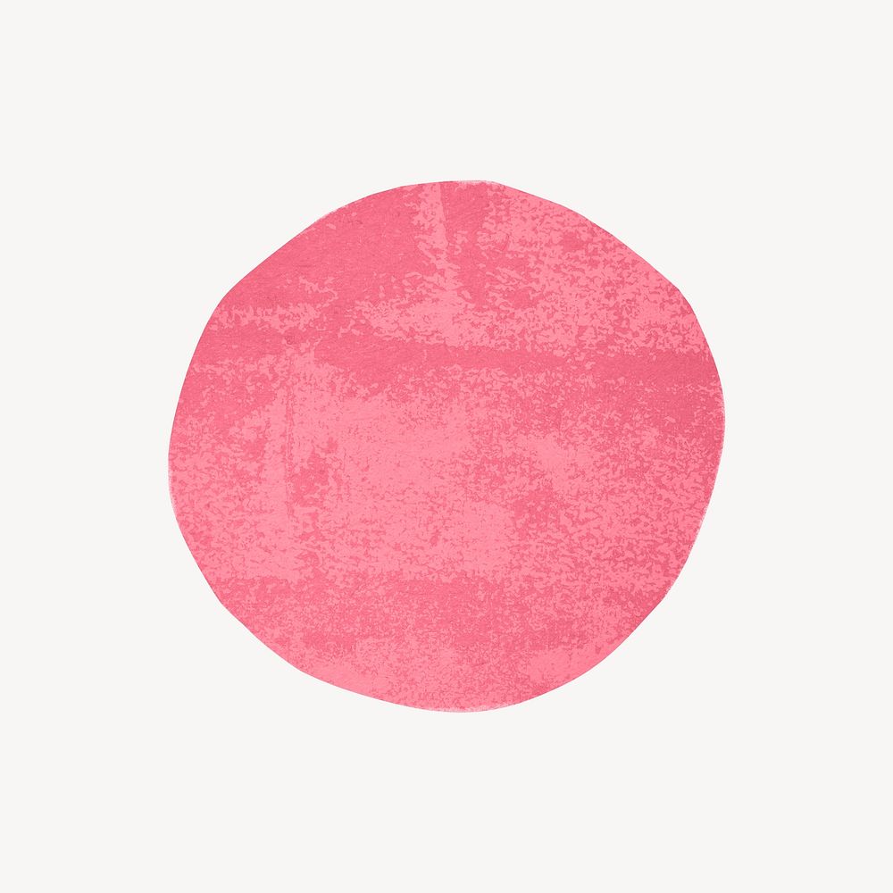 Pink circle  shape, paper craft element