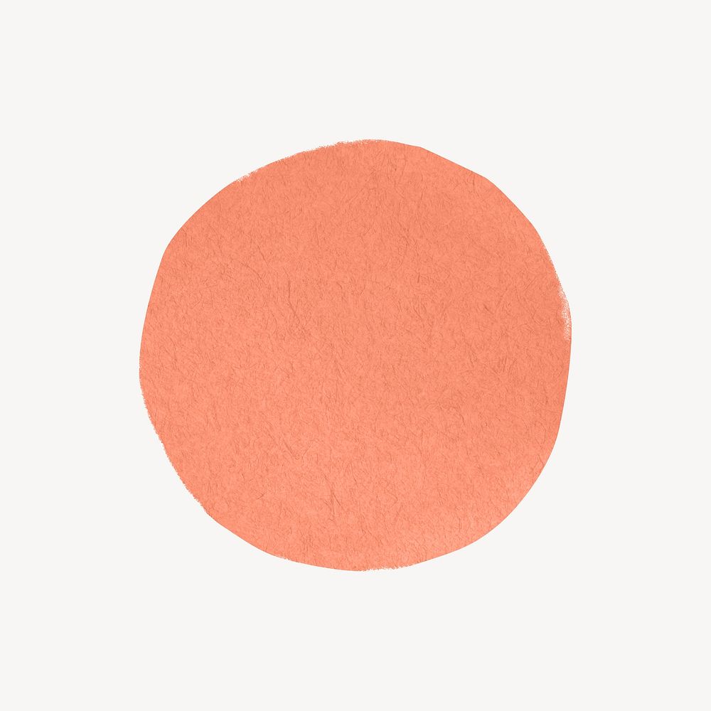 Peachy circle  shape, paper craft element