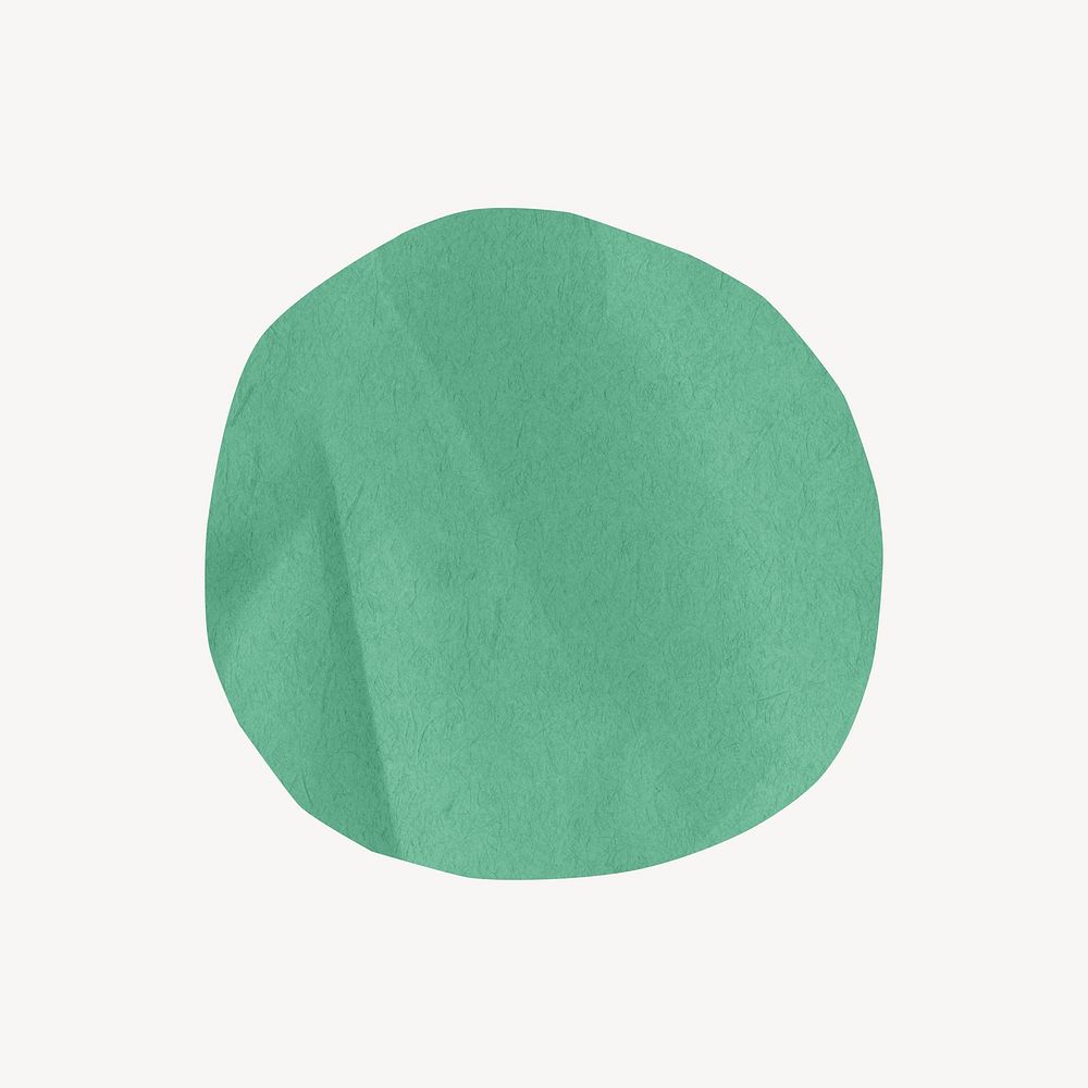 Green circle  shape, paper craft element