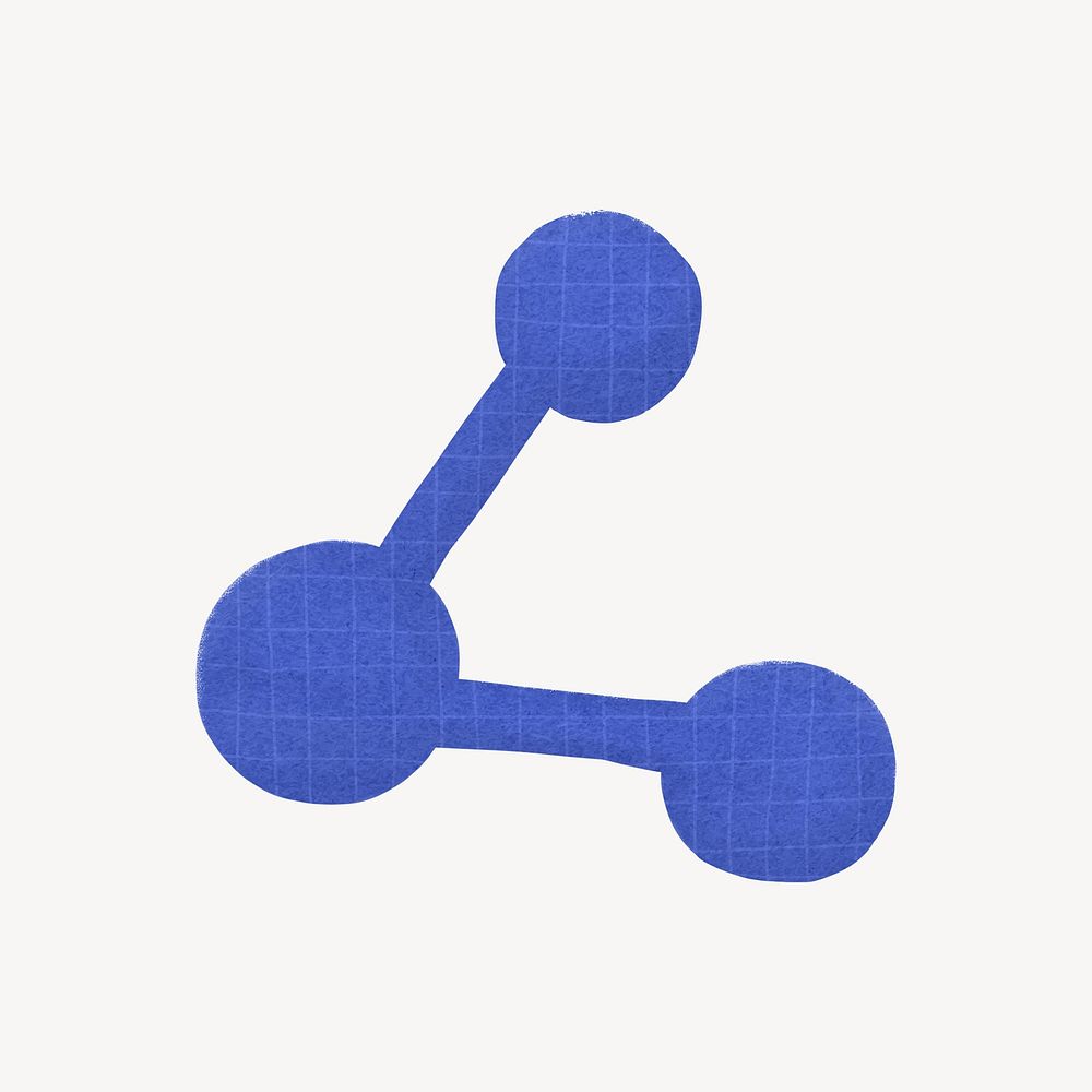 Network link icon, paper craft element