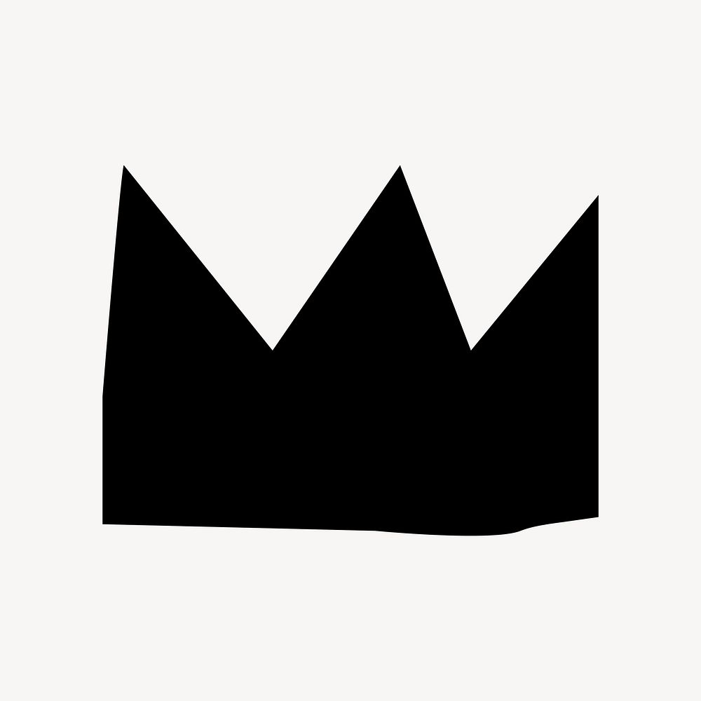 Black crown, paper craft element