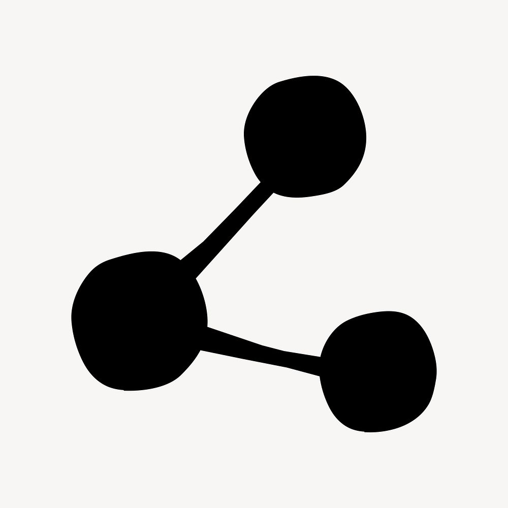 Network link icon, paper craft element
