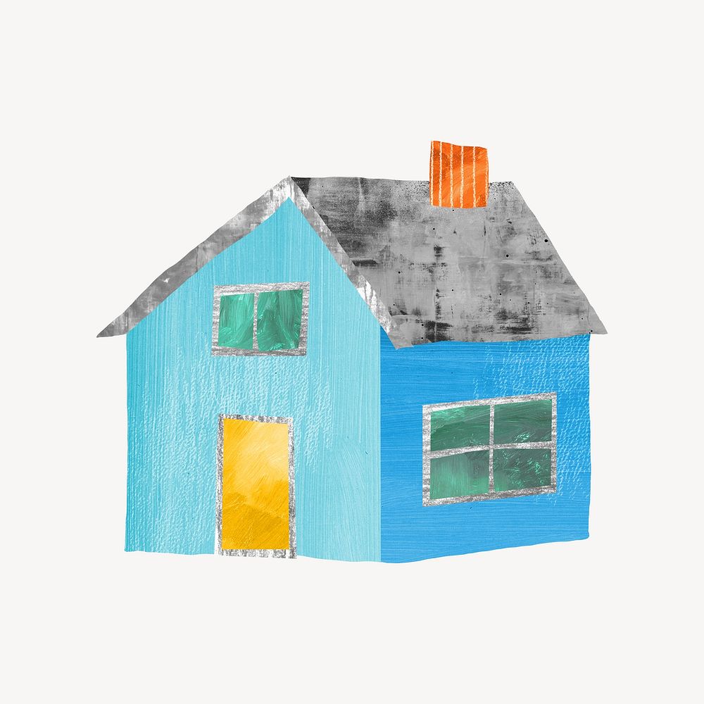 Cute house, paper craft element