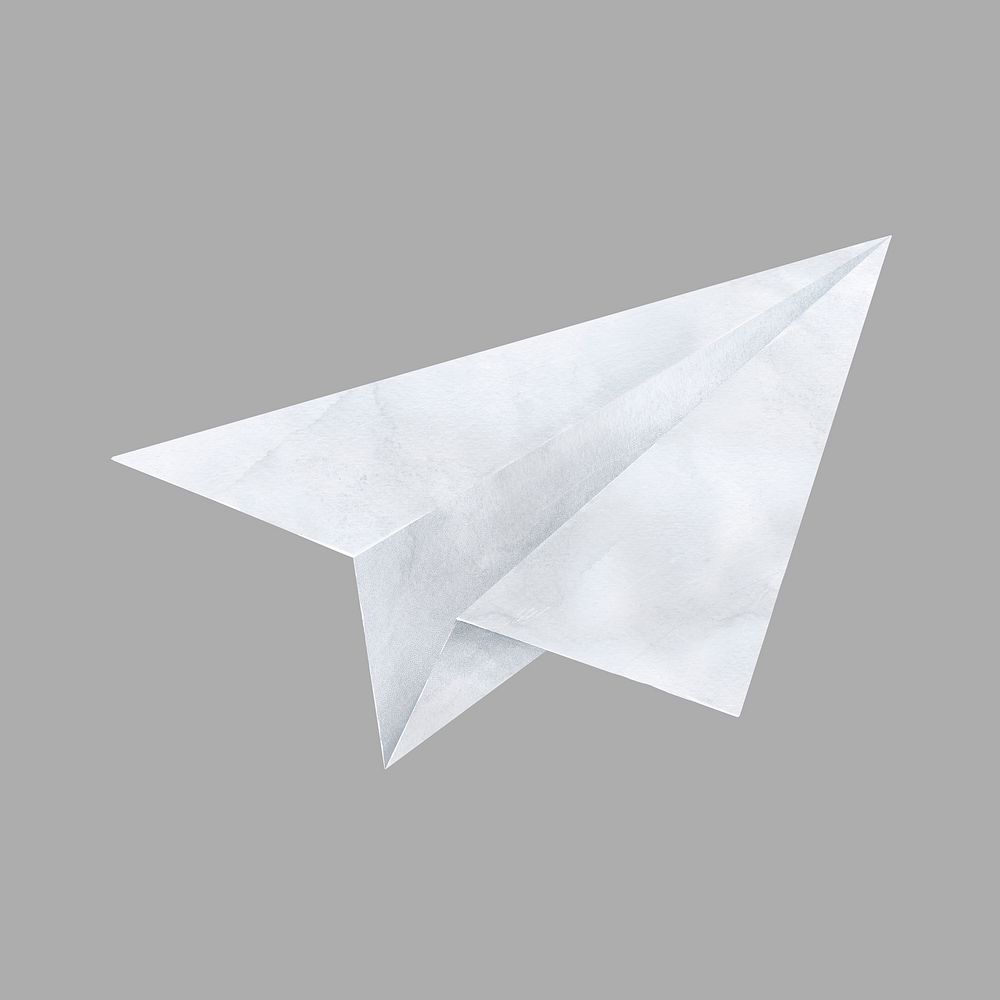 Paper plane, business paper craft element psd