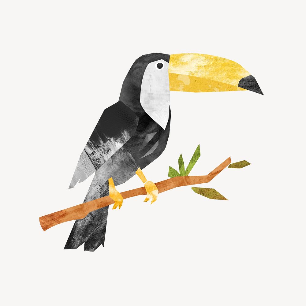 Toucan bird, animal paper craft