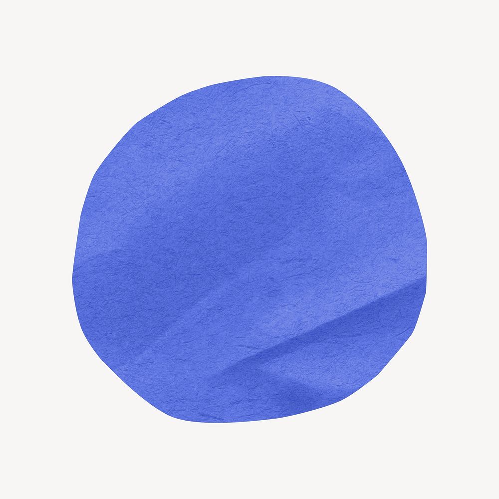 Blue  circle shape, paper craft element
