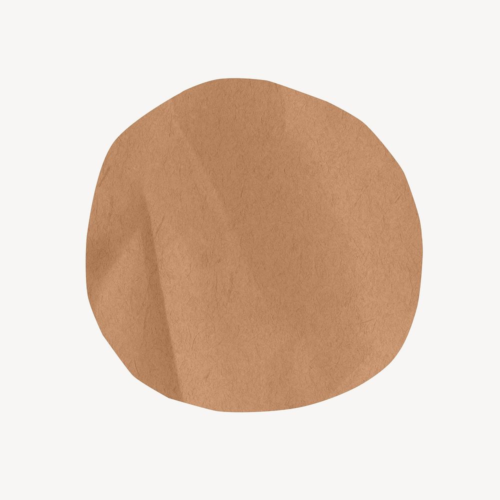 Brown  circle shape, paper craft element