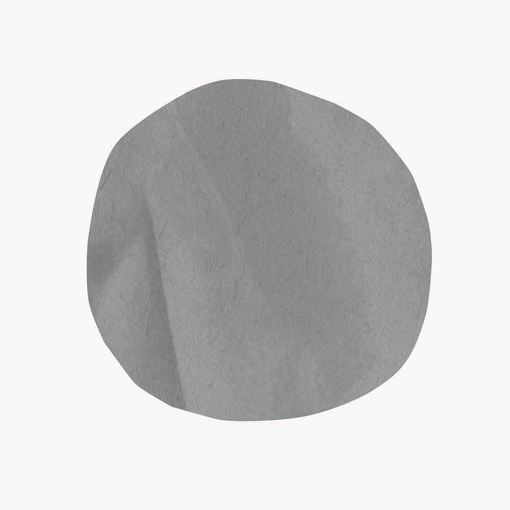 Gray  circle shape, paper craft element