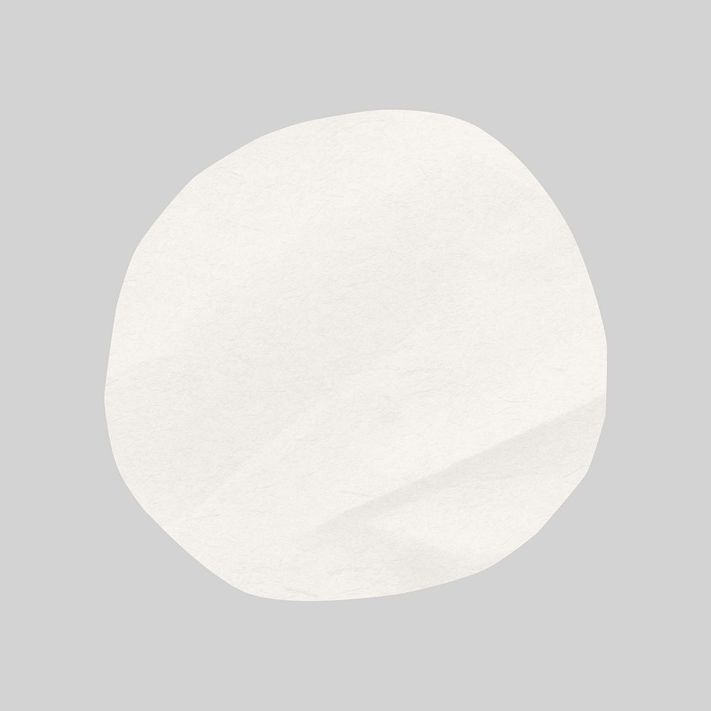 Off-white  circle shape, paper craft element