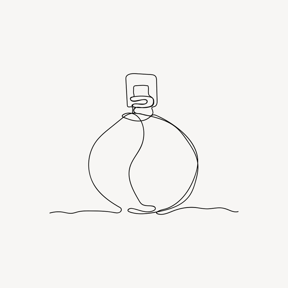 Perfume bottle, aesthetic illustration design element vector