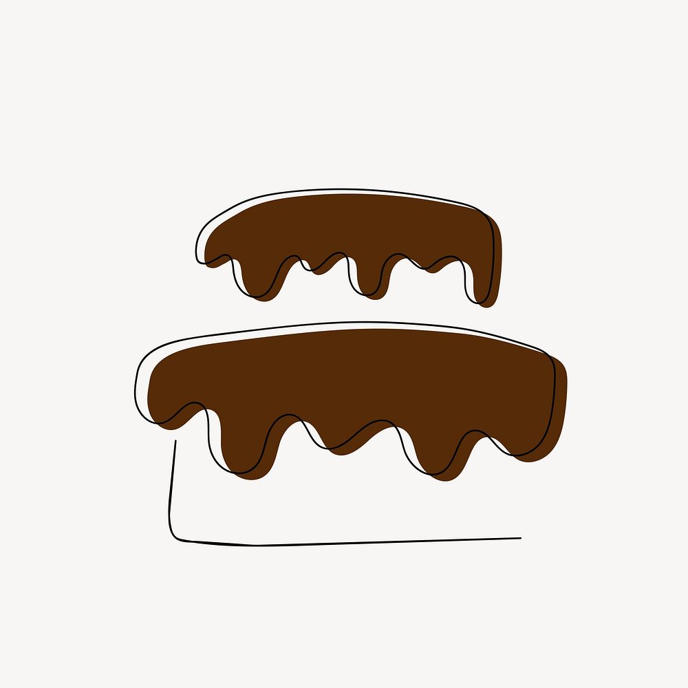 Chocolate cake, aesthetic illustration design | Free Vector - rawpixel