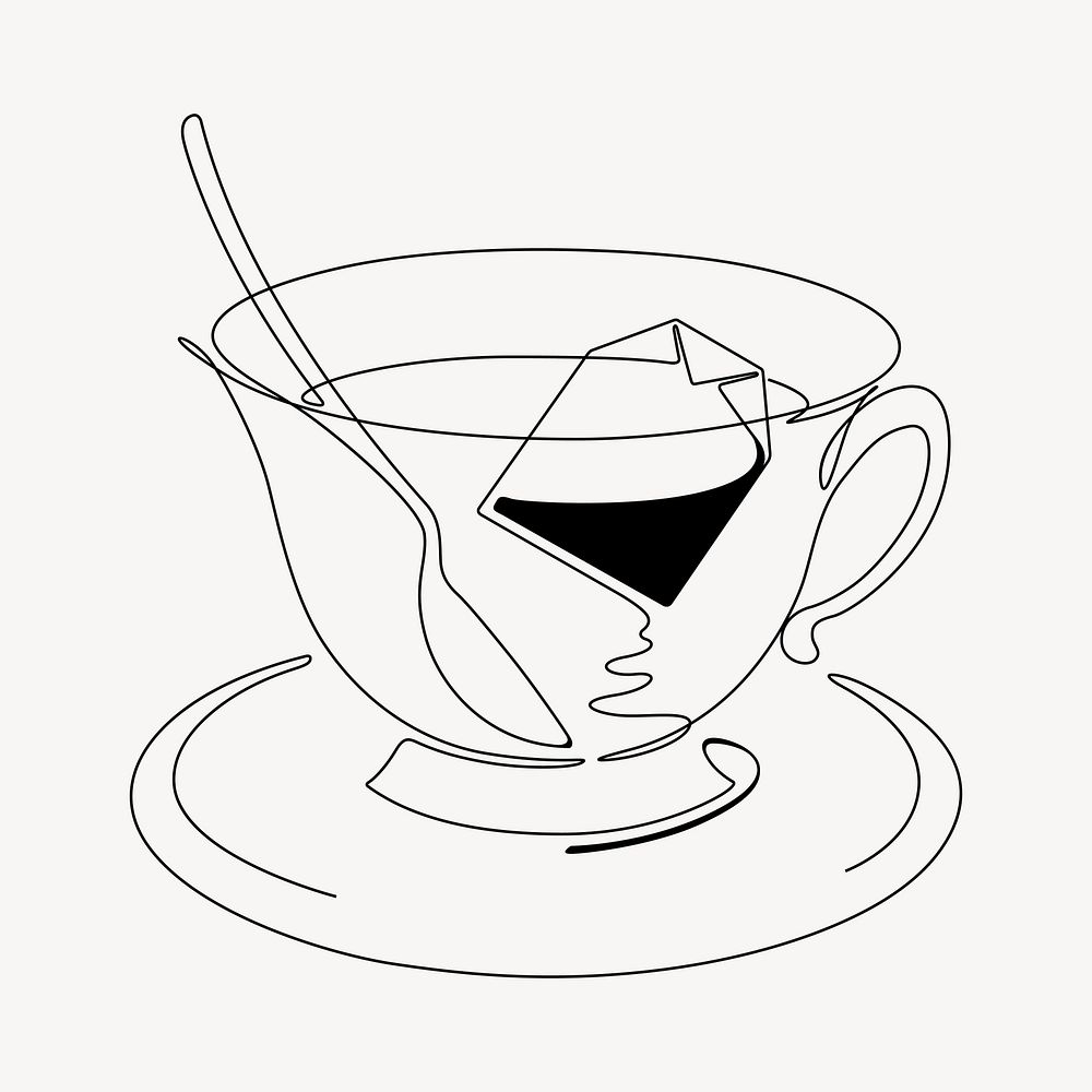 Afternoon tea, aesthetic illustration design element vector