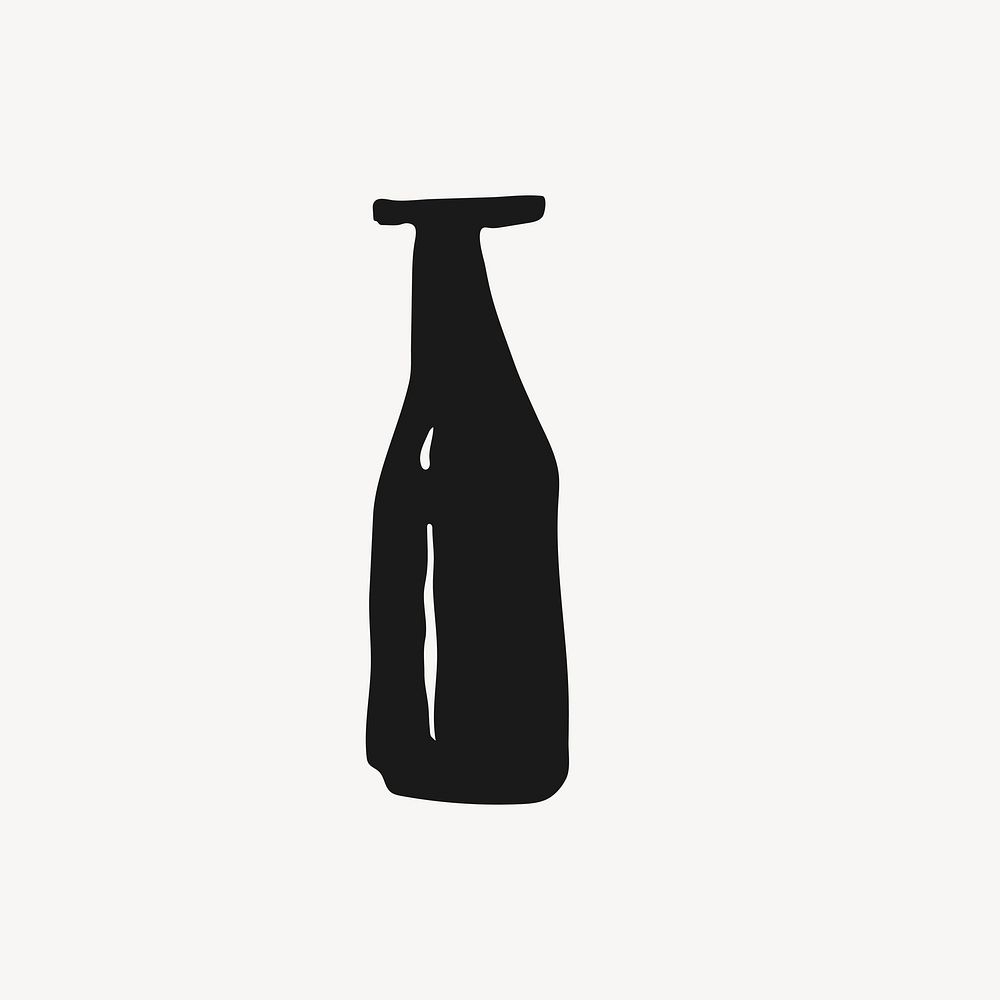 Black vase, aesthetic illustration design element vector