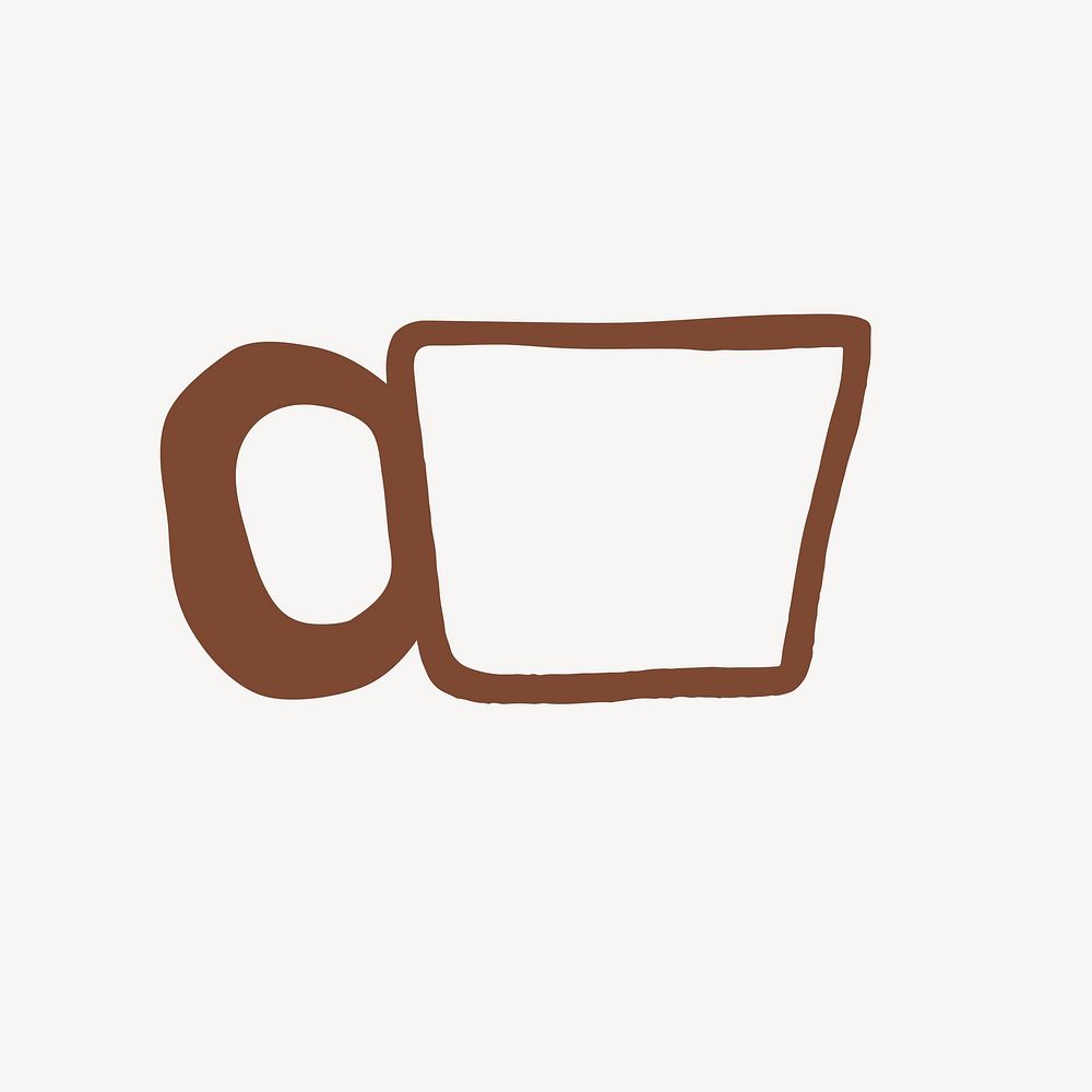 Tea cup, aesthetic illustration design element vector