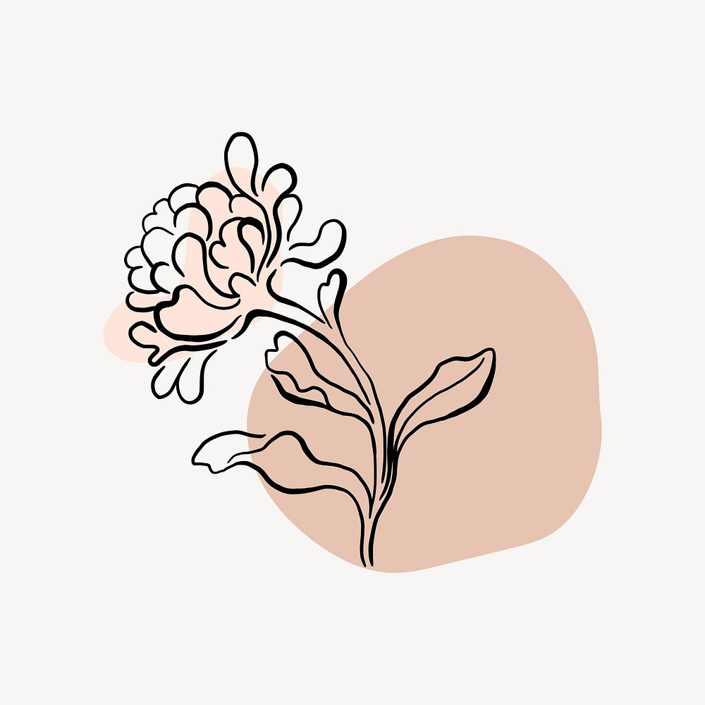 Flower doodle, aesthetic illustration design | Free Vector - rawpixel