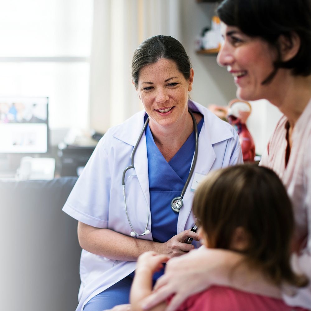 Pediatric doctors background, children's health image
