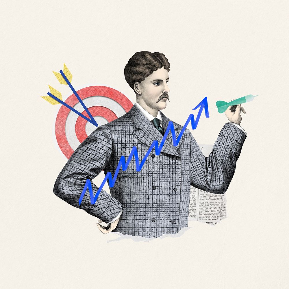 Vintage marketer, target & dart board remix