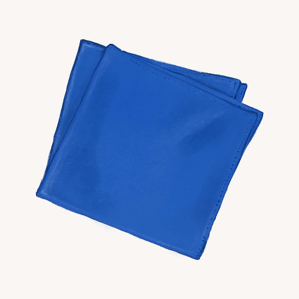 Blue napkin, object illustration