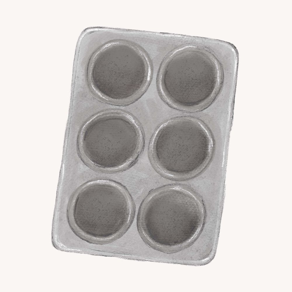 Cupcake baking tray, object illustration