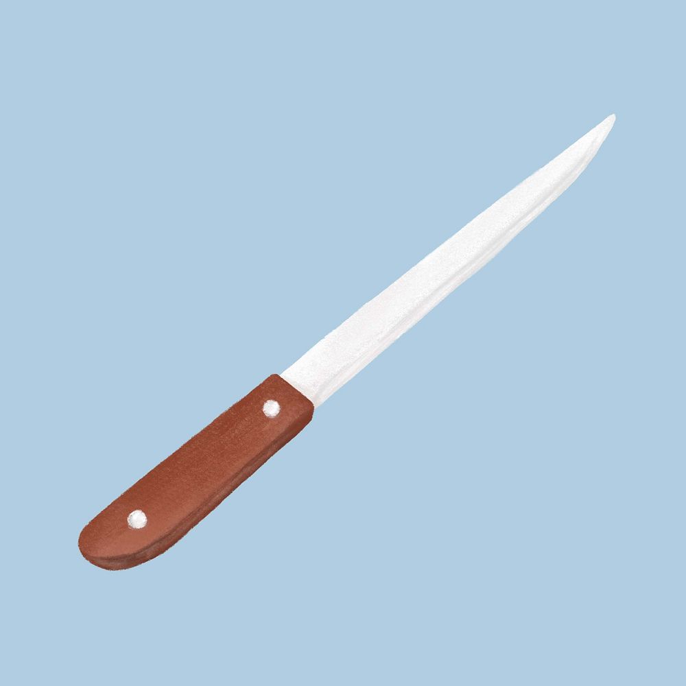 Kitchen knife, object illustration