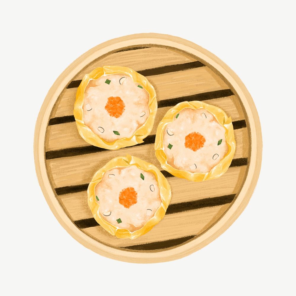 Dim sum, Chinese food collage element  psd