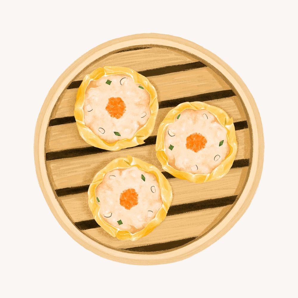 Dim sum, Chinese food illustration