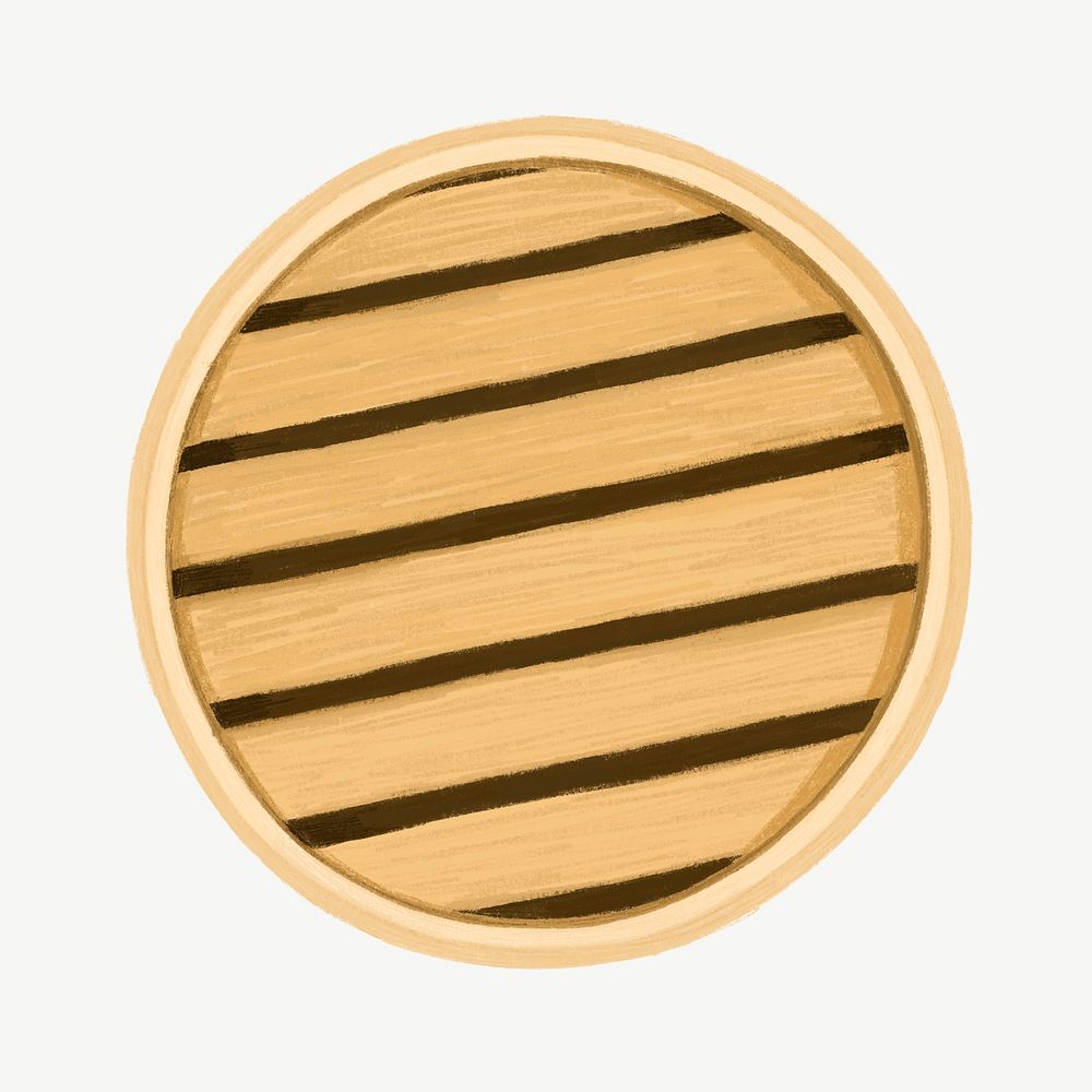 Dim sum bamboo basket, object collage element  psd