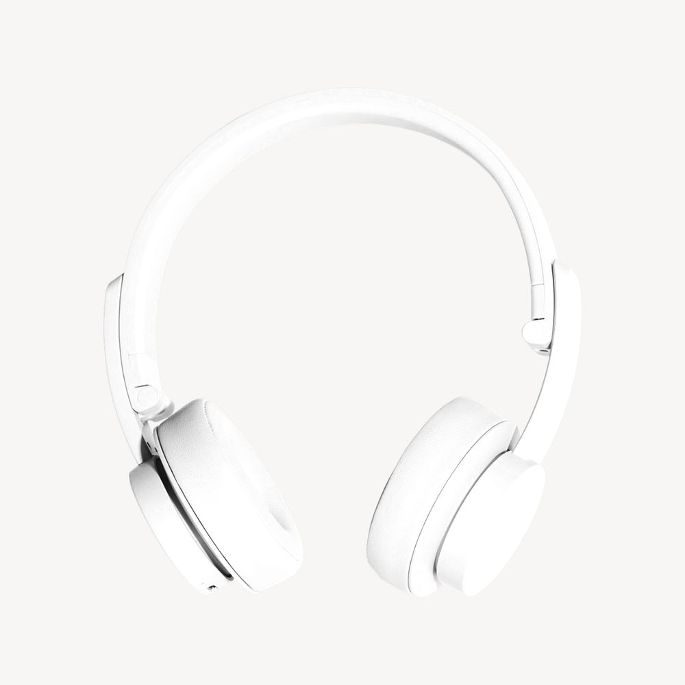 White headphones collage element