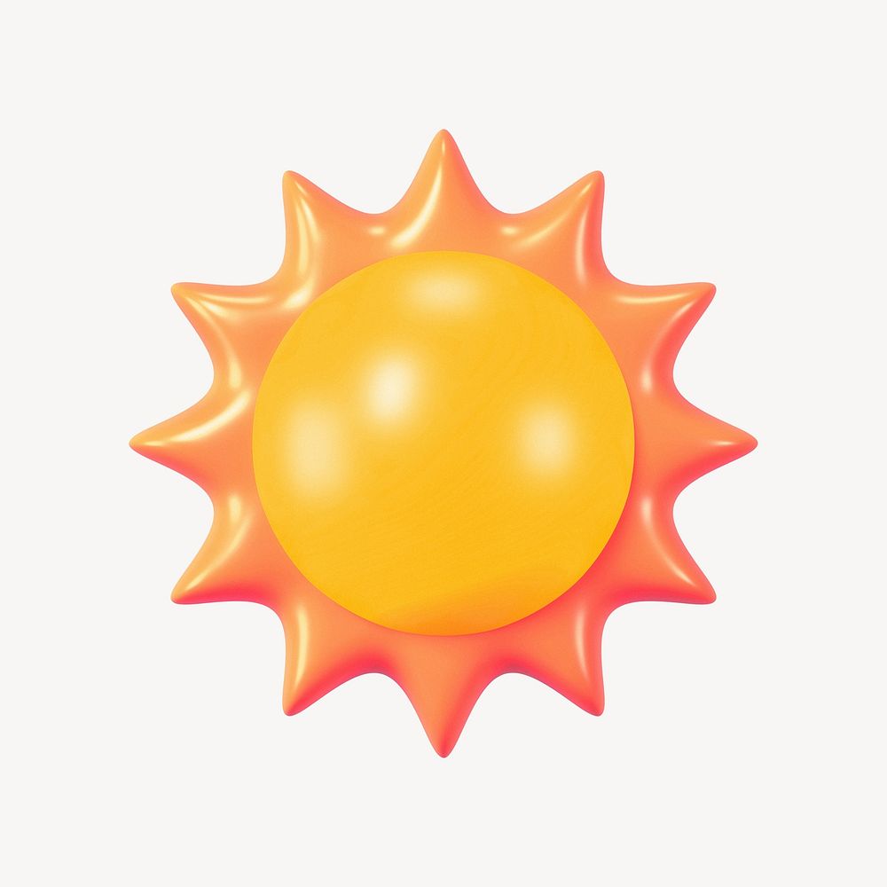 3D sun, weather graphic