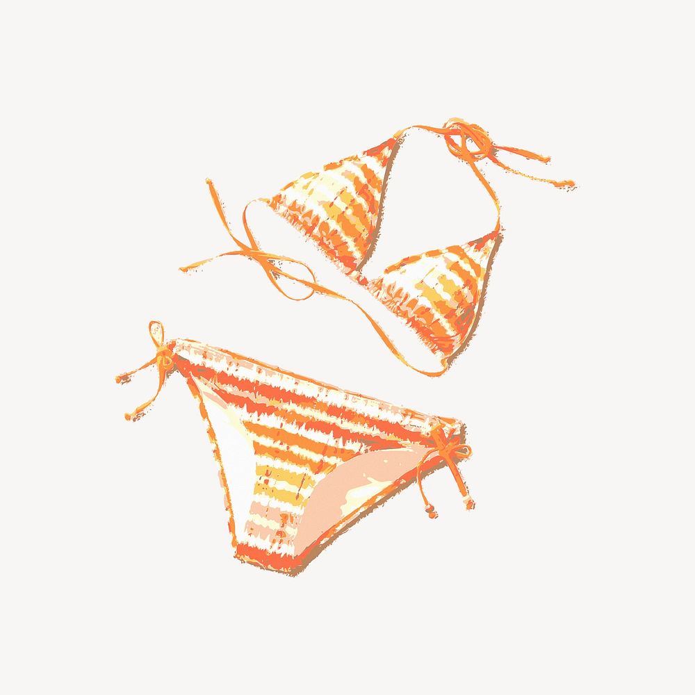 Orange bikini element