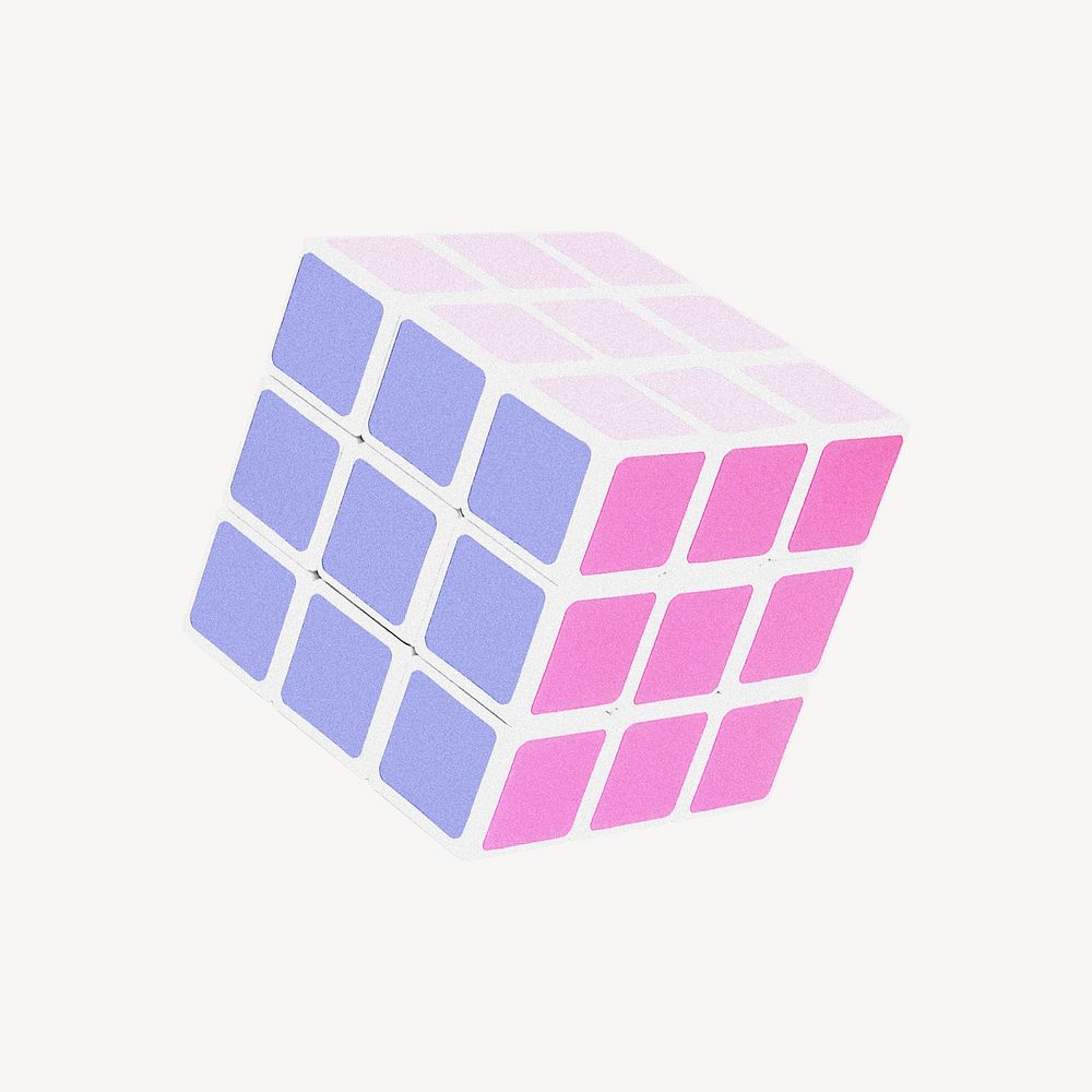 Pastel cube puzzle element