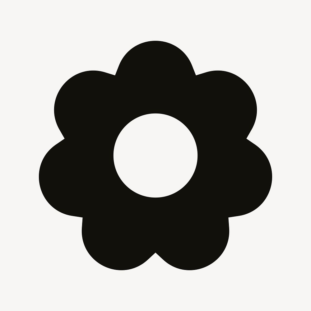 Flower icon, flat graphic vector