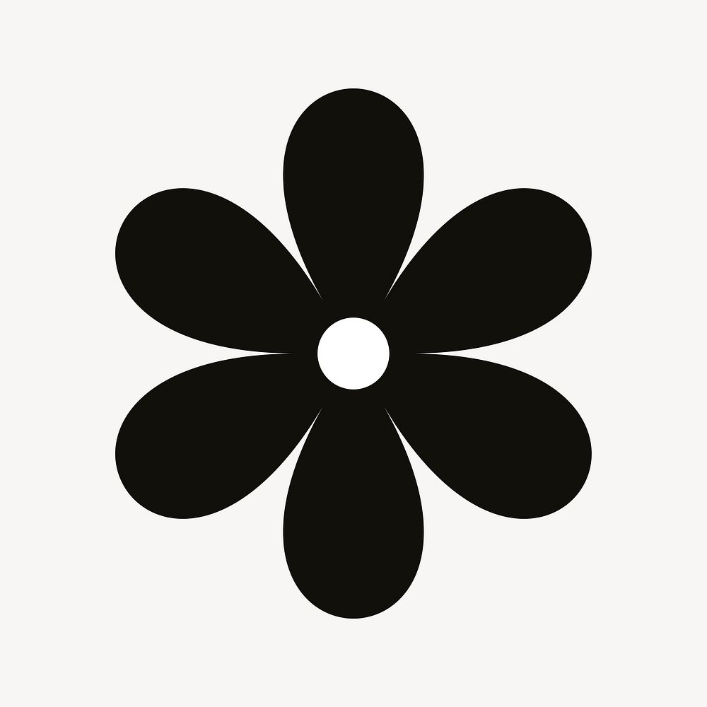 Flower icon, flat graphic vector