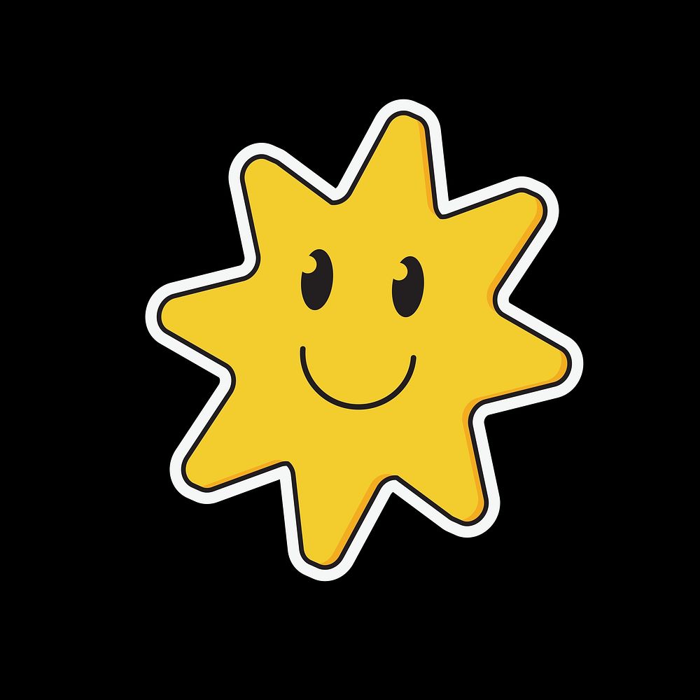 Smiling starburst vector