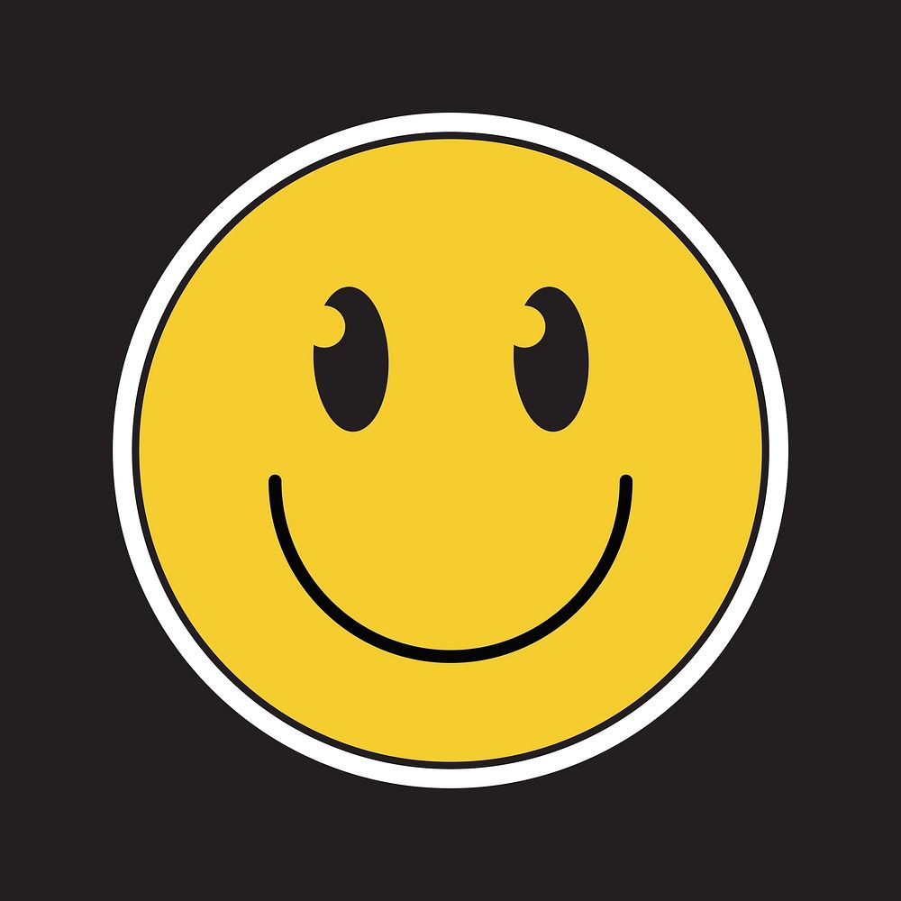 Smiling face emoticon vector