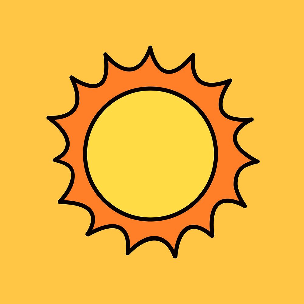 The Sun, retro illustration vector