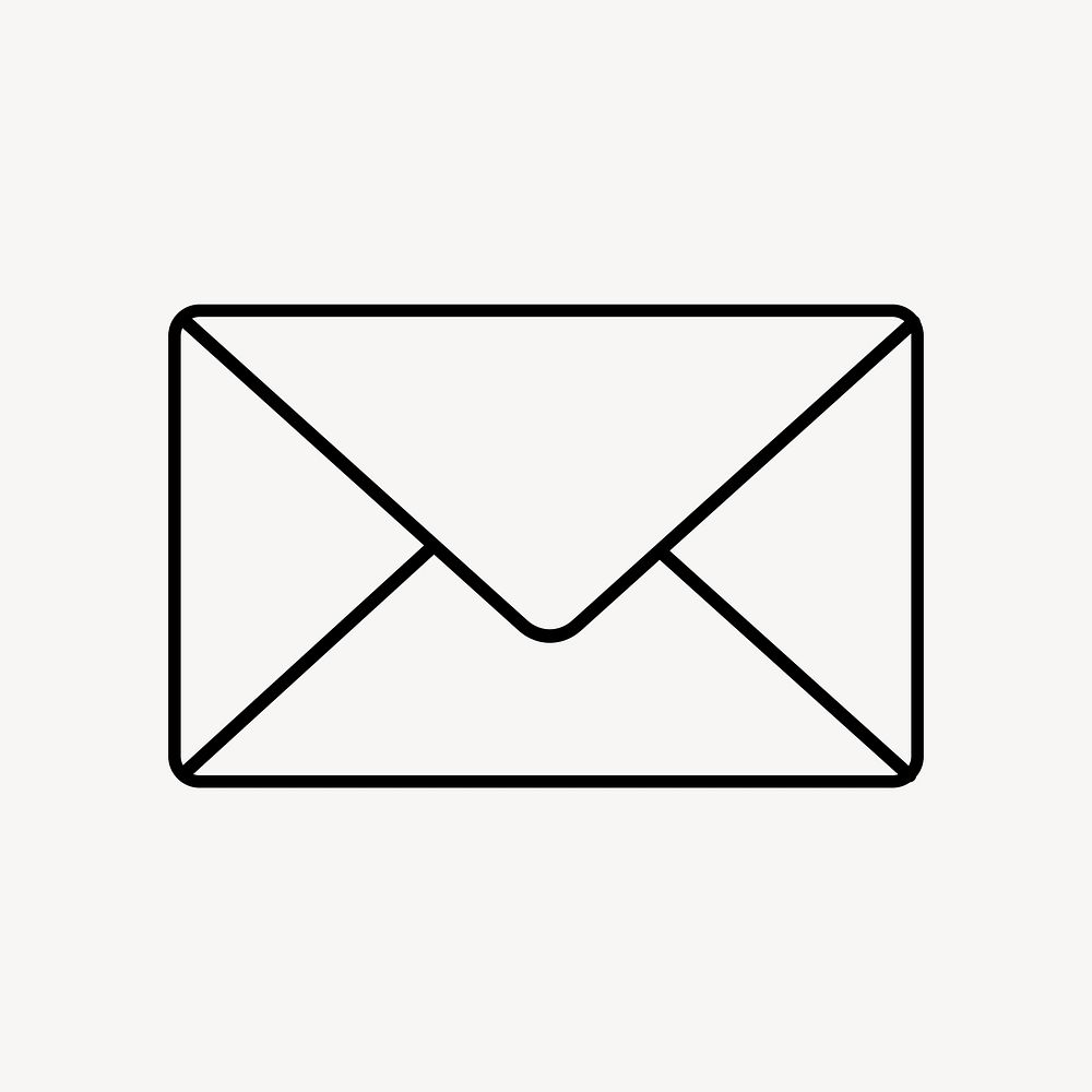 Email icon, envelope letter illustration vector