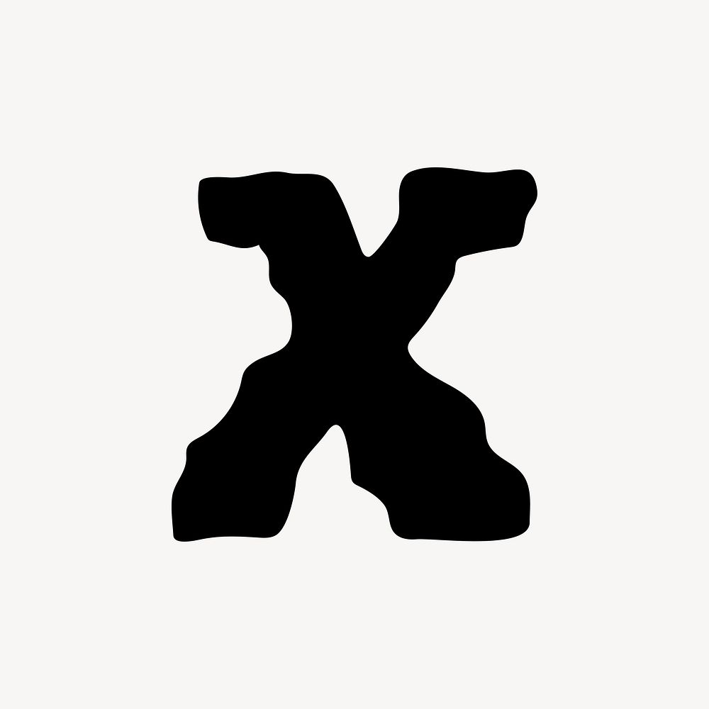 X letter, distorted English alphabet