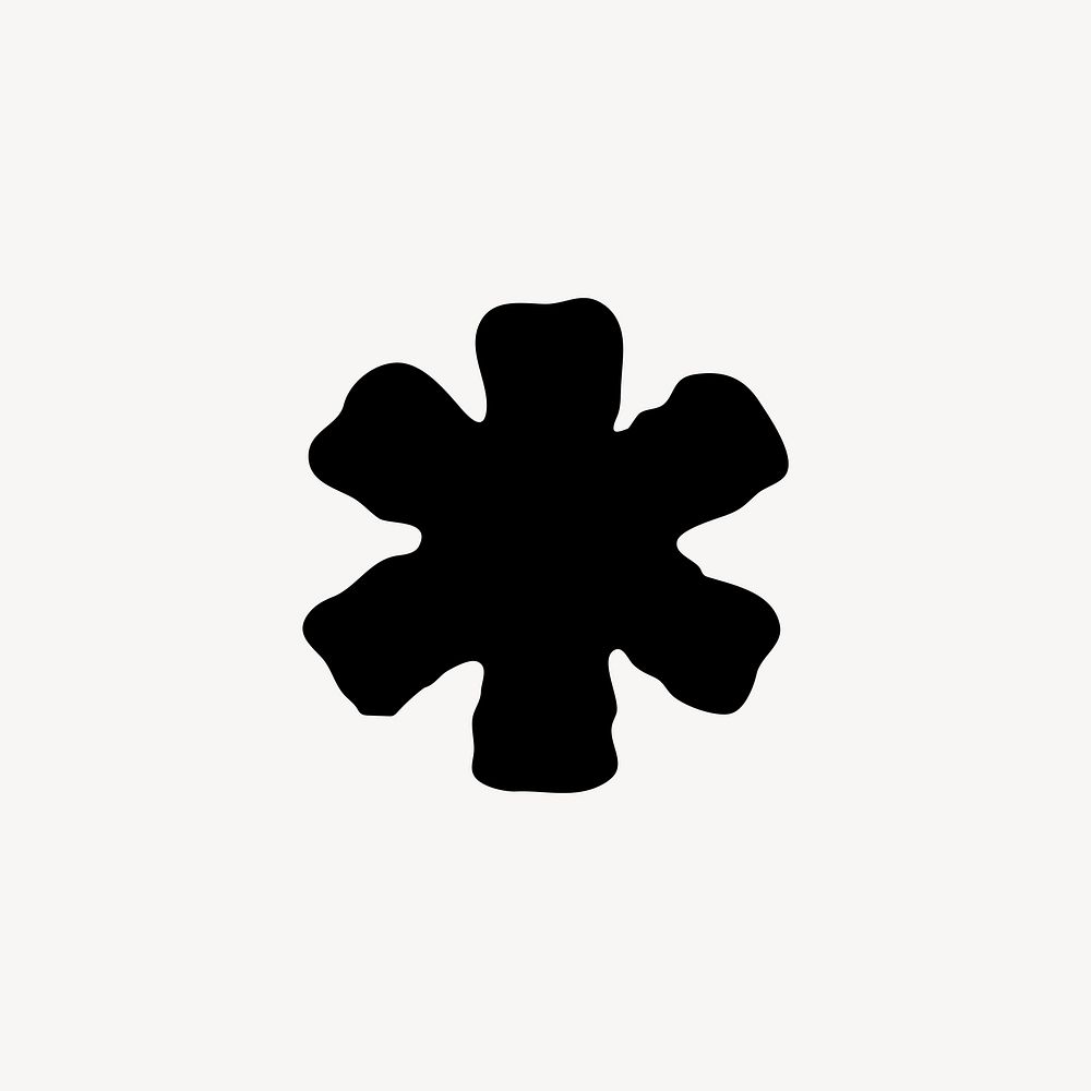 Asterisk sign, distorted symbol vector