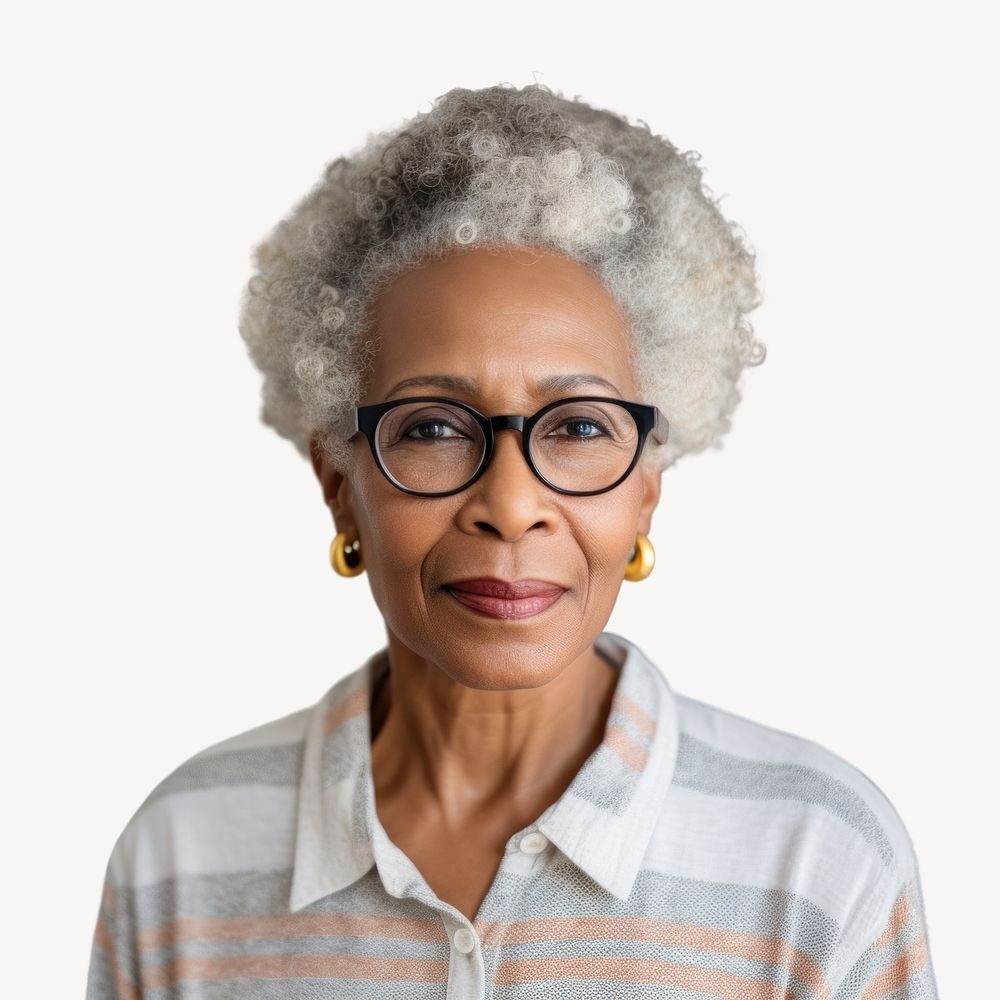 Senior African American woman . AI generated Image by rawpixel.