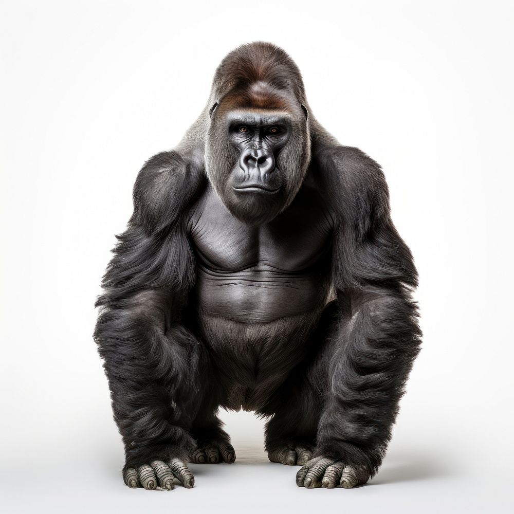 Gorilla, wild animal collage element . AI generated Image by rawpixel.
