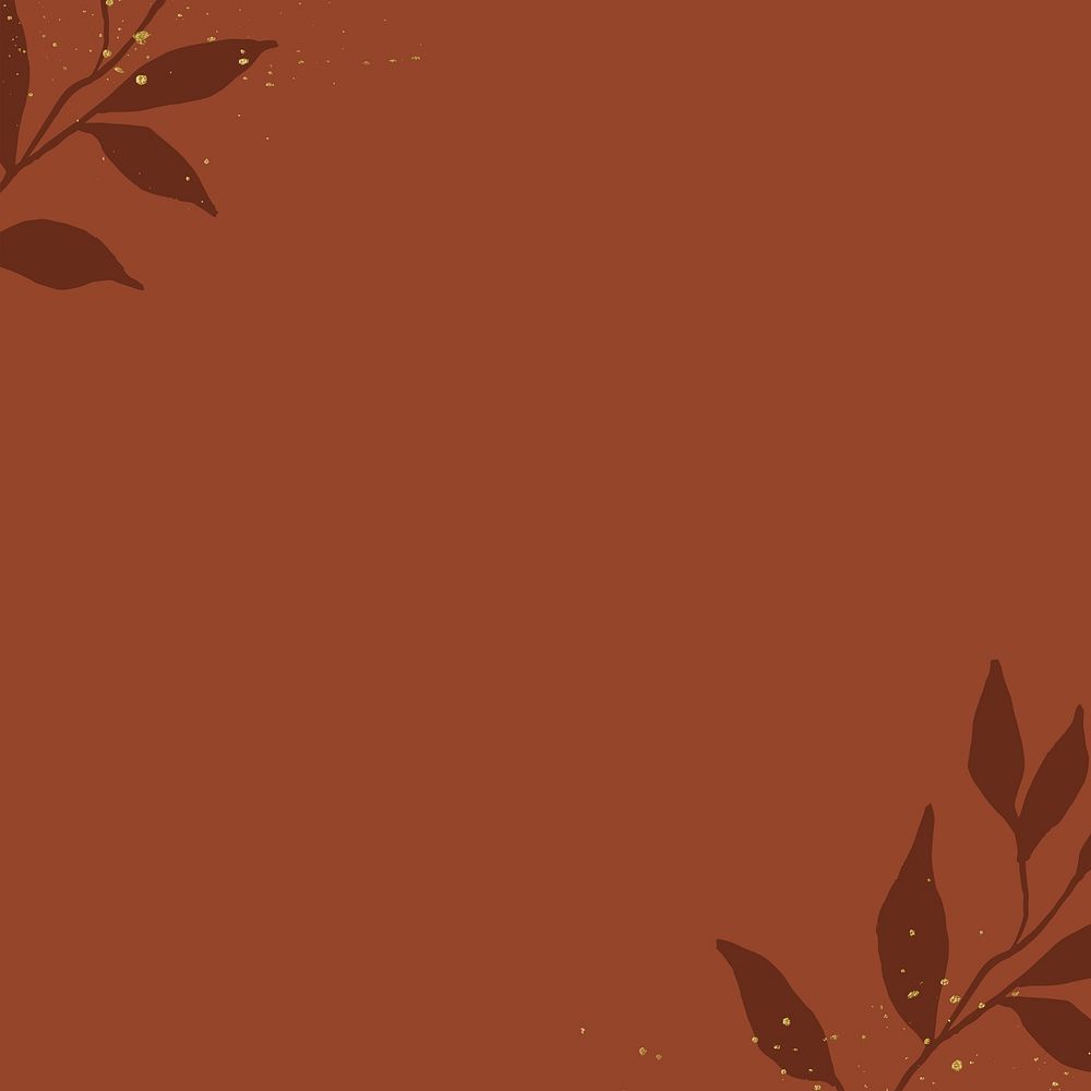 Brown botanical background design